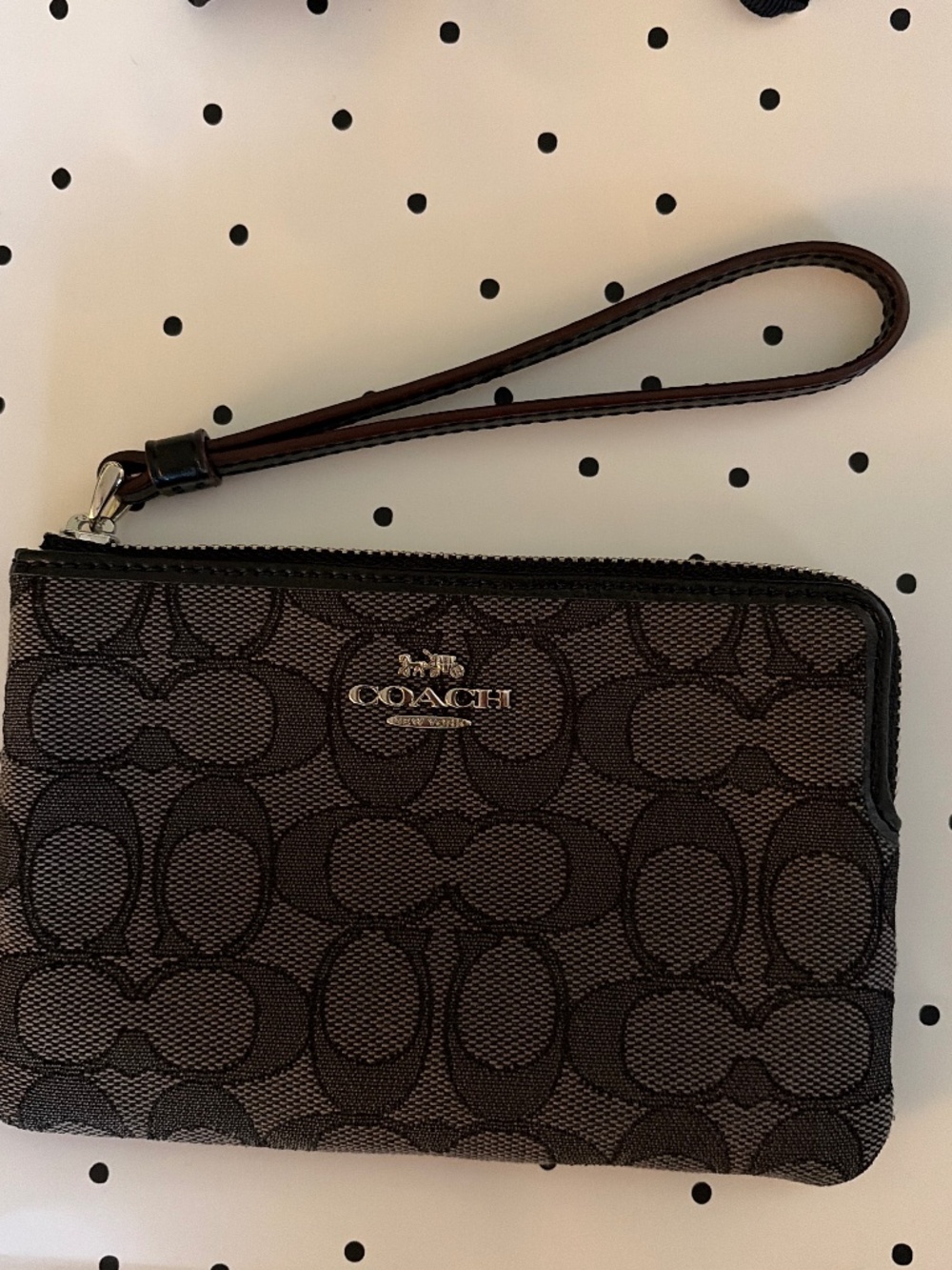 Coach zip strap wallet